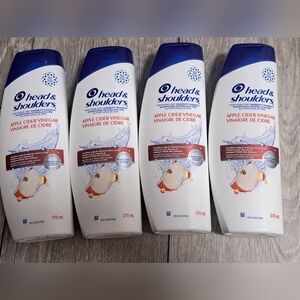 4 New Head & Shoulders Apple Cider Vinegar Dandruff Shampoo